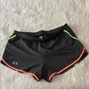 Under Armour Black Athletic Shorts Moisture-Wicking Design